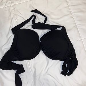 Kenneth Cole Reaction 36D halter tie bikini top black